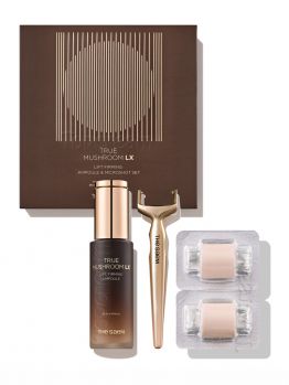 Набор для лифтинг-процедур (сыворотка + мезороллер) THE SAEM True Mushroom LX Lift Firming Ampoule & Microshot Set