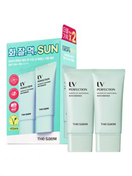 Набор из двух водостойких успокаивающих солнцезащитных эссенций THE SAEM UV Perfection Waterfit Soothing Sun Essence SPF50+ PA++++ Set