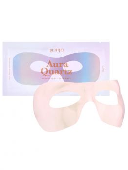 Гидрогелевая маска-патчи для век против отёков PETITFEE Aura Quartz Hydrogel Eye Zone Mask Iridescent Lavender
