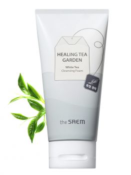 Увлажняющая и очищающая пенка с экстрактом белого чая THE SAEM Healing Tea Garden White Tea Cleansing Foam