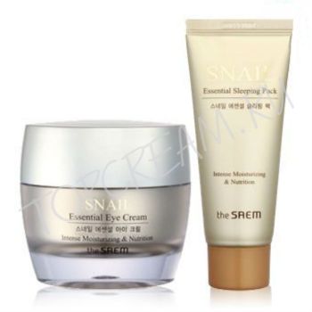 Набор с экстрактом муцина улитки для ухода за областью глаз THE SAEM Snail Essential Eye Cream Special Set