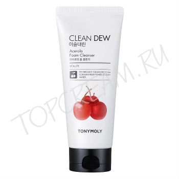 TONY MOLY Clean Dew Acerola Foam Cleanser - Пенка с экстрактом ацелоры для очищения кожи лица - купить