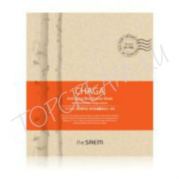 Листовая маска из биоцеллюлозы с экстрактом чаги THE SAEM Chaga Anti-aging Biocellulose Sheet