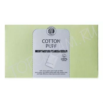 Хлопковые паффы для снятия макияжа(80штук) THE SAEM Cotton Puff 80 pc