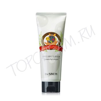 Пенка очищающая со свиным коллагеном THE SAEM Black Pig Collagen Deep Cleansing Foam