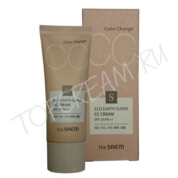 Солнцезащитный СС-крем THE SAEM Eco Earth Super CC Cream