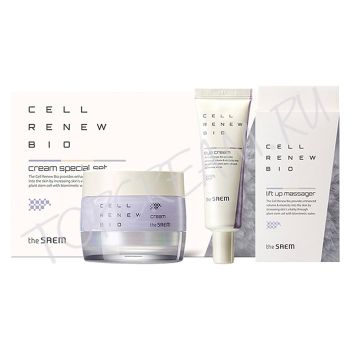 Набор уходовый антивозрастной крем + крем для век + массажер THE SAEM Cell Renew Bio Cream Special Set