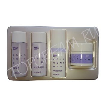 Набор миниатюр антивозрастной тонер + эмульсия + эссенция + крем THE SAEM Cell Renew Bio Skin Care Special 4 Gift Set