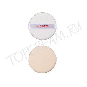 Пуф для нанесения пудры с ленточкой THE SAEM Micro Cell Puff
