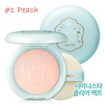 Абсорбирующая пудра ETUDE HOUSE SHINI STAR Clear Pact #1 Peach 11g Абсорбирующая пудра ETUDE HOUSE SHINI STAR Clear Pact #1 Peach 11g