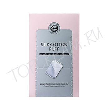 Косметические спонжи из шелковистого хлопка THE SAEM Silk Cotton Puff 90 pcs