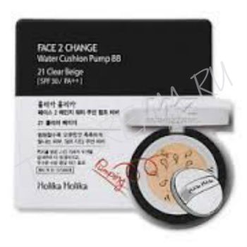 Увлажняющее тональное кремовой средство #21 HOLIKA HOLIKA Face 2 Change Water Cushion Pump BB №21 Sample Увлажняющее тональное кремовой средство #21 HOLIKA HOLIKA Face 2 Change Water Cushion Pump BB №21 Sample
