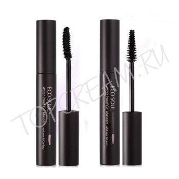 Тушь для ресниц водостойкая объем, длина и подкручивание THE SAEM Eco Soul Water Proof Gel Mascara