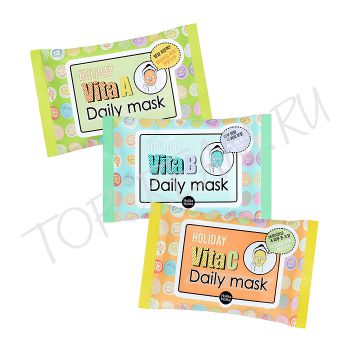 Маска для ежедневного применения от морщин, от акне, отбеливающая HOLIKA HOLIKA Holiday Vita Daily Mask Маска для ежедневного применения от морщин, от акне, отбеливающая HOLIKA HOLIKA Holiday Vita Daily Mask