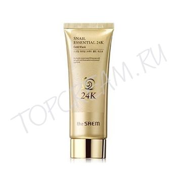Маска для лица улиточная с золотом THE SAEM Snail Essential 24K Gold Mask
