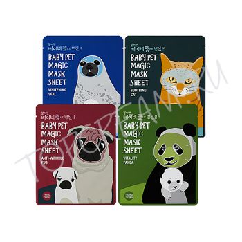 Тканевая маска-мордочка HOLIKA HOLIKA Baby Pet Magic Mask Sheet Тканевая маска-мордочка HOLIKA HOLIKA Baby Pet Magic Mask Sheet