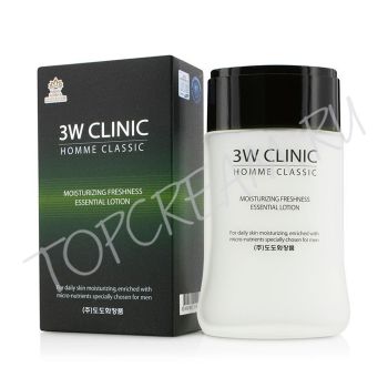 Мужской увлажняющий освежающий лосьон 3W Clinic Homme Classic Moisturizing Freshness Essential Lotion Мужской увлажняющий освежающий лосьон 3W Clinic Homme Classic Moisturizing Freshness Essential Lotion