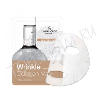 Тканевая маска от морщин с коллагеном THE SKIN HOUSE Wrinkle Collagen Mask Renew