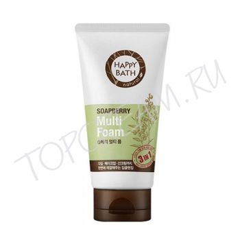 Очищающая пенка с микро-капсулами HAPPY BATH Natural Soapberry Multi Foam