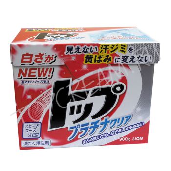 Бесфосфатный стиральный порошок Платиновая чистота LION Top Platina Clear 900g Бесфосфатный стиральный порошок Платиновая чистота LION Top Platina Clear 900g
