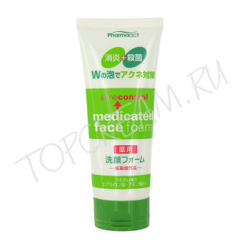 Противовоспалительная пенка для умывания против черных точек 130 гр. PHARMAACT Acne Control Medicated Face Foam 130g