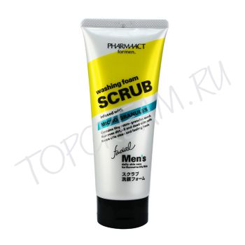 Мужская пенка-скраб PHARMAACT Men’s Scrub Washing Foam