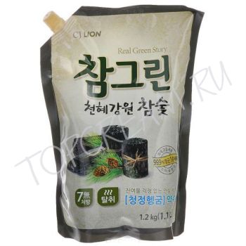 Средство для мытья посуды, овощей и фруктов Древесный уголь 1200 мл CJ LION Chamgreen Charcoal 1150ml Средство для мытья посуды, овощей и фруктов Древесный уголь 1200 мл CJ LION Chamgreen Charcoal 1150ml