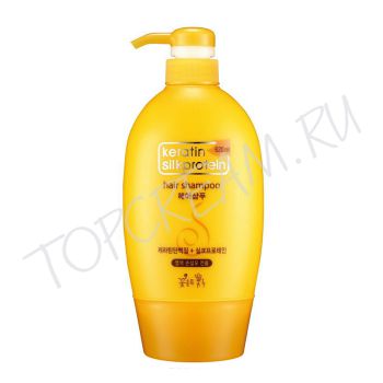 Шампунь с кератином для окрашенных и поврежденных волос SOMANG Keratin Silkprotein Hair Shampoo
