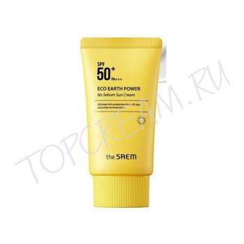 Крем солнцезащитный для жирной кожи THE SAEM Eco Earth Power No Sebum Sun Cream SPF50+ PA+++