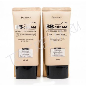 BB крем с морским коллагеном DEOPROCE Magic BB Cream SPF50 PA++
