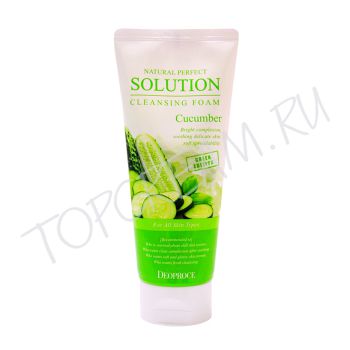 Пенка для умывания с экстрактом огурца DEOPROCE Natural Perfect Solution Cleansing Foam Cucumber Пенка для умывания с экстрактом огурца DEOPROCE Natural Perfect Solution Cleansing Foam Cucumber