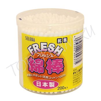 Ватные палочки с нескользящим стержнем MARUSAN Selena Fresh Cotton Swabs