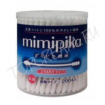 Ватные палочки с аппликаторами двух видов MARUSAN Mimipika Cotton Swabs