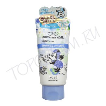 Очищающая пенка с разглаживающим эффектом KOSE Softymo Natu Savon Cleansing Foam