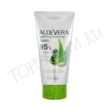 Успокаивающая очищающая пенка с натуральным соком алоэ вера WHITE ORGANIA Aloe Soothing Foam 95% Успокаивающая очищающая пенка с натуральным соком алоэ вера WHITE ORGANIA Aloe Soothing Foam 95%