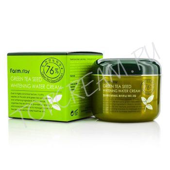 Увлажняющий осветляющий крем с семенами зеленого чая FARMSTAY Green Tea Seed Whitening Water Cream