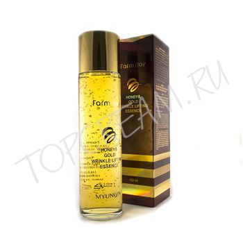 Эссенция с золотом и экстрактом мёда FARMSTAY Honey & Gold Wrinkle Lifting Essence