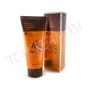Очищающая пенка с конским жиром FARMSTAY Horse Oil Cleansing Foam