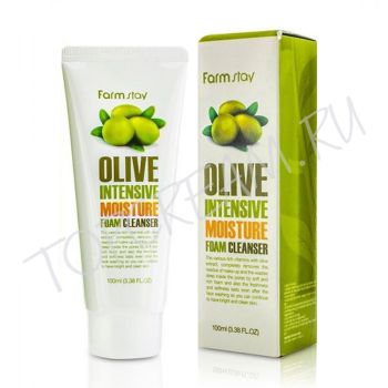Интенсивно увлажняющая пенка с экстрактом оливы FARMSTAY Olive Intensive Moisture Foam Cleanser
