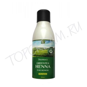 Обновляющий шампунь с хной и зеленым чаем 200 мл DEOPROCE Greentea Henna Pure Refresh Shampoo 200ml Обновляющий шампунь с хной и зеленым чаем 200 мл DEOPROCE Greentea Henna Pure Refresh Shampoo 200ml