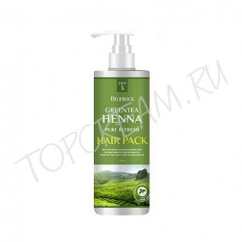 Восстанавливающая маска для волос с хной и зеленым чаем DEOPROCE Greentea Henna Pure Refresh Hair Pack 1000ml Восстанавливающая маска для волос с хной и зеленым чаем DEOPROCE Greentea Henna Pure Refresh Hair Pack 1000ml
