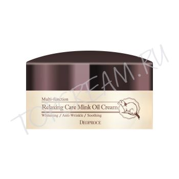 Расслабляющий крем для лица с маслом норки DEOPROCE Relaxing Care Mink Oil Cream