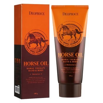 Крем для рук и тела с лошадиным жиром DEOPROCE Horse Oil Horse Therapy Hand & Body