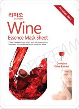 Маска с экстрактом красного вина LA MISO Red Wine Essence Mask Sheet Маска с экстрактом красного вина LA MISO Red Wine Essence Mask Sheet