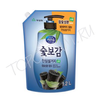 Средство для мытья посуды, овощей и фруктов Древесный уголь 1200 мл MUKUNGHWA Kitchensoap Hardwood Charcoal Dishwashing Soap 1200ml Средство для мытья посуды, овощей и фруктов Древесный уголь 1200 мл MUKUNGHWA Kitchensoap Hardwood Charcoal Dishwashing Soap 1200ml