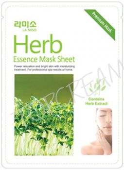Маска с экстрактом трав LA MISO Herb Essence Mask Sheet Маска с экстрактом трав LA MISO Herb Essence Mask Sheet