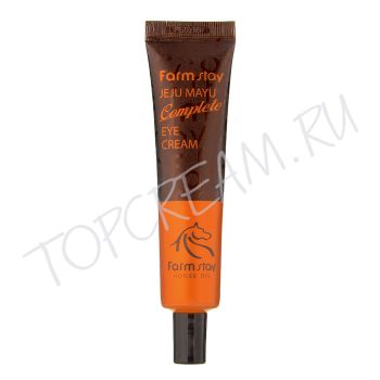 Комплексный крем с лошадиным жиром для кожи вокруг глаз FARMSTAY Jeju Mayu Complete Eye Cream