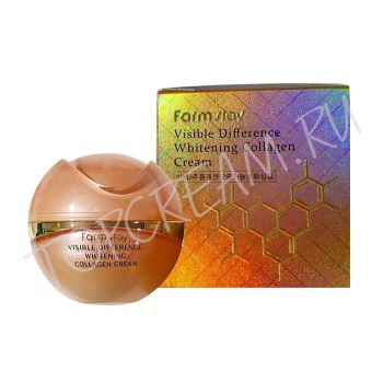Отбеливающий крем с коллагеном FARMSTAY Visible Difference Whitening Collagen Cream