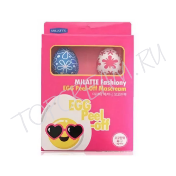 Набор пилинговых крем-масок, 4 шт. MILATTE Fashiony Egg Peel-Off Cream Pack 4pcs Набор пилинговых крем-масок, 4 шт. MILATTE Fashiony Egg Peel-Off Cream Pack 4pcs