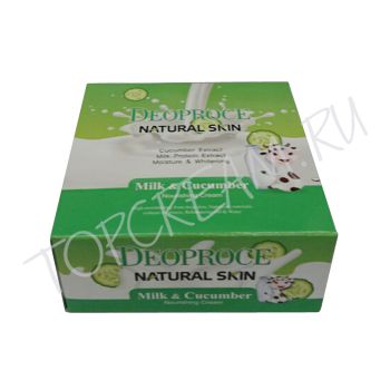 Питательный крем с молочными протеинами и огурцом DEOPROCE Natural Skin Nourishing Cream Milk Cucumber